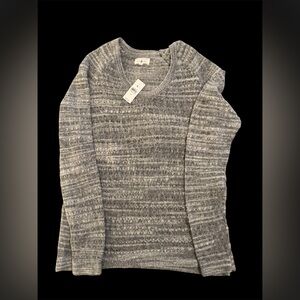 NWT LOFT Lou & Grey Textured Gray Women's Sweater